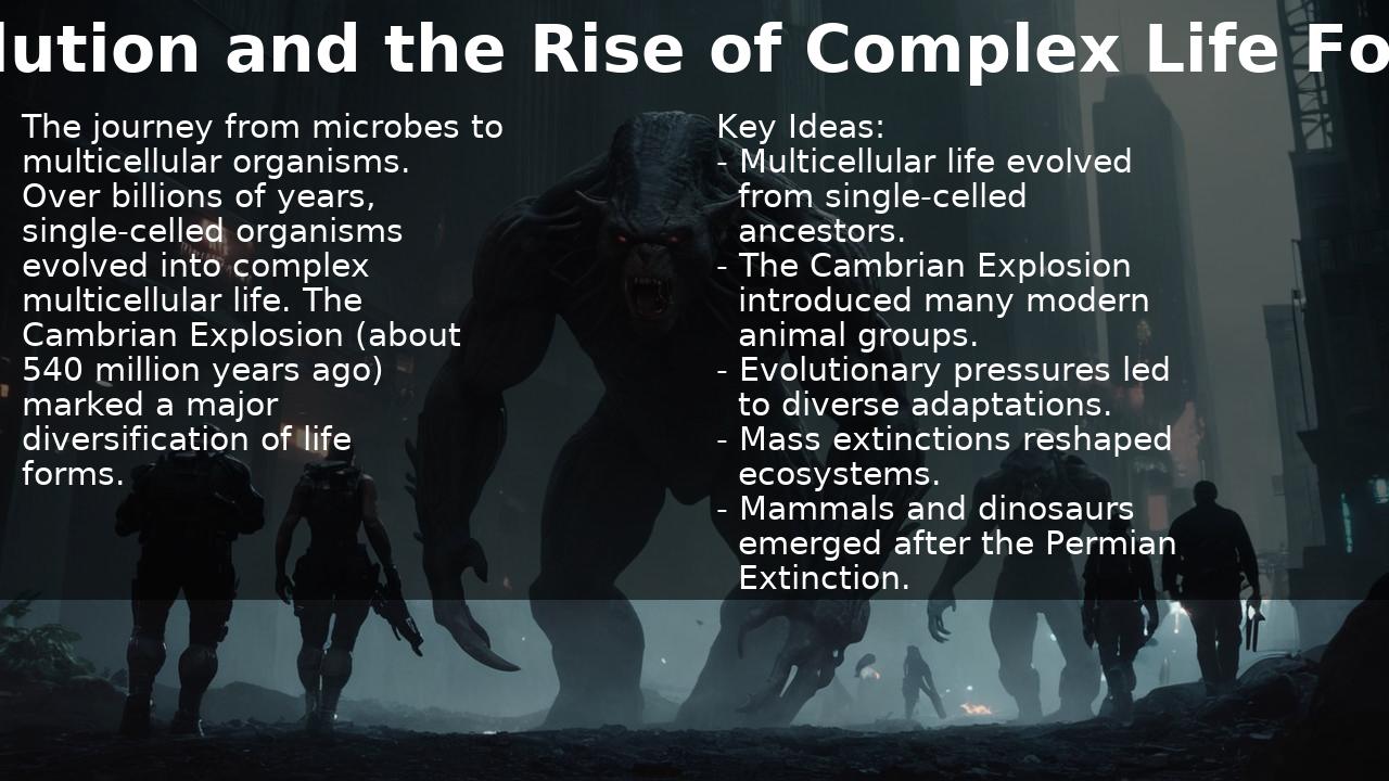 Evolution and the Rise of Complex Life Forms