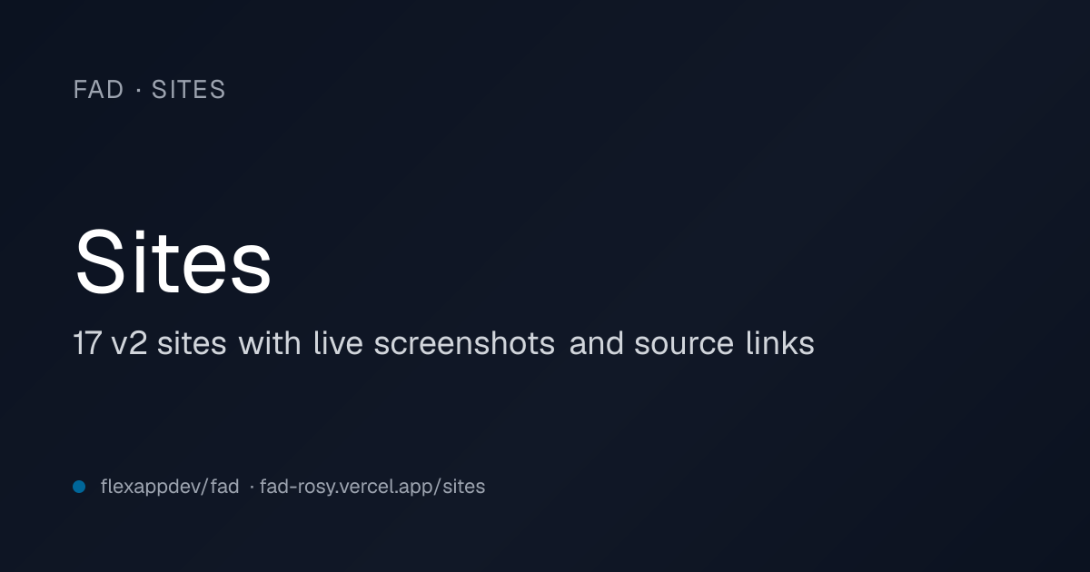Sites · FAD